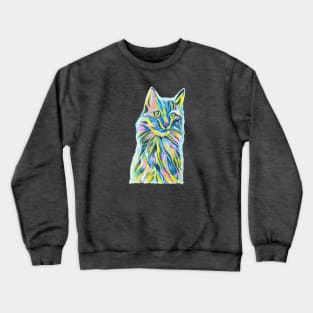 Colorful Cat Crewneck Sweatshirt